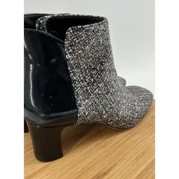 DONALD J PLINER Women Booties Black Grey‎ 9 M Jaxx Ankle Boots Sparkle Shimmer