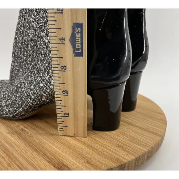 DONALD J PLINER Women Booties Black Grey‎ 9 M Jaxx Ankle Boots Sparkle Shimmer