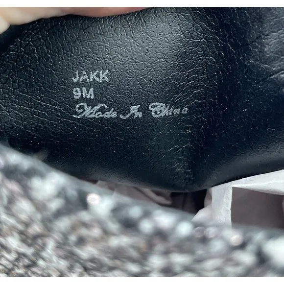 DONALD J PLINER Women Booties Black Grey‎ 9 M Jaxx Ankle Boots Sparkle Shimmer