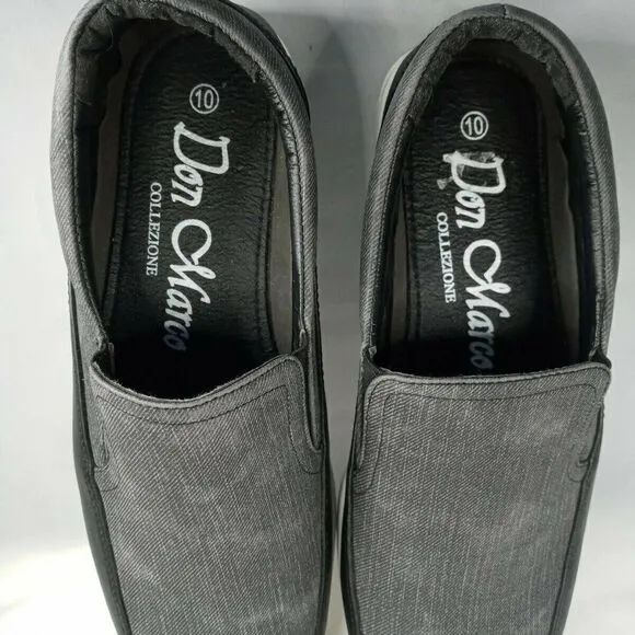 Don Marco  Collezione Men's Gray/ BLK Slip-On  10