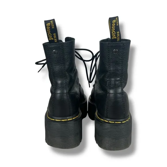 Dr. Martens 1460 Pascal Max Leather Platform Boots Black Chunky Goth Punk Sz 8