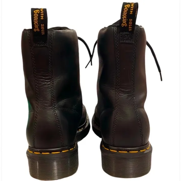 DR. MARTENS 1460 Women's Black Waterproof Lace Up Grunge Boots 9