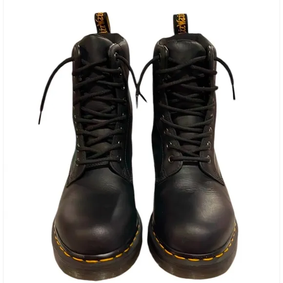 DR. MARTENS 1460 Women's Black Waterproof Lace Up Grunge Boots 9