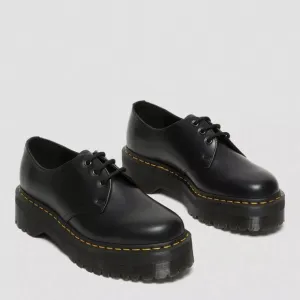 DR. MARTENS 1461 SMOOTH LEATHER PLATFORM SHOES, SIZE L 10, $170, WORN ONCE