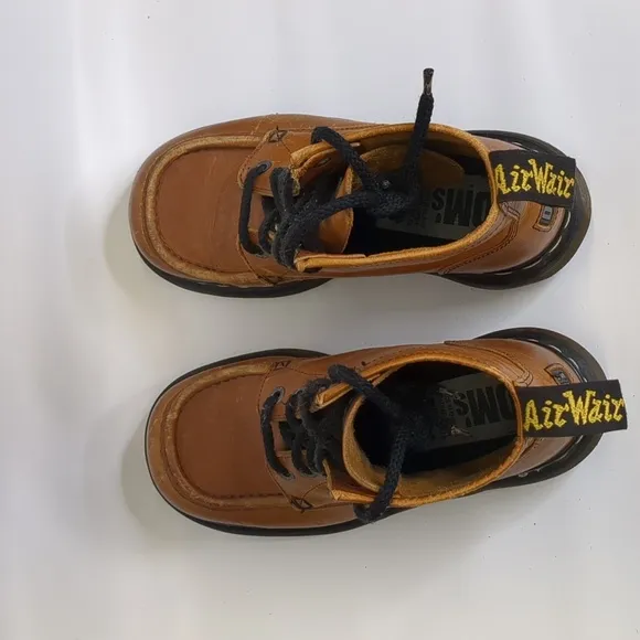 Dr Martens Docs 8556 Made in England Size 5 Platform Cognac Camel Leather