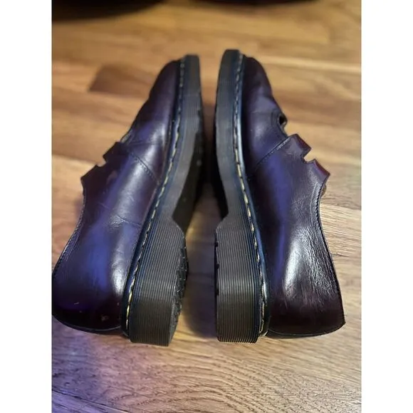 Dr Martens Double Strap Mary Jane Shoes Womens 7 Oxblood Leather Chunky Platform