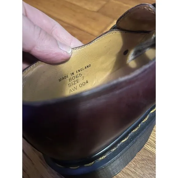 Dr Martens Double Strap Mary Jane Shoes Womens 7 Oxblood Leather Chunky Platform