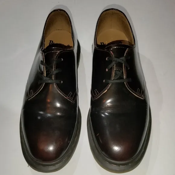 Dr. Martens (Sz 8) Men's Black Cherry Red Arcadia Leather Laceup Archie II Shoes