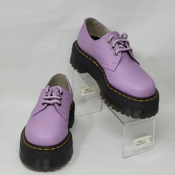 Dr Martens Womens Platform Purple Oxford Shoes Size US 7 UK 5 EUR 38 New