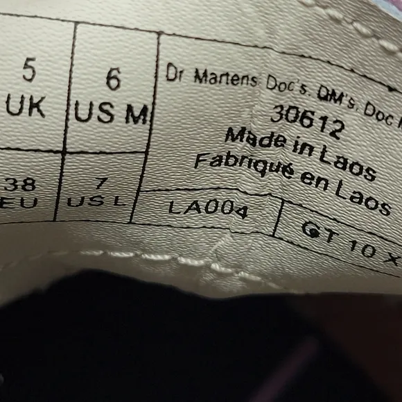 Dr Martens Womens Platform Purple Oxford Shoes Size US 7 UK 5 EUR 38 New
