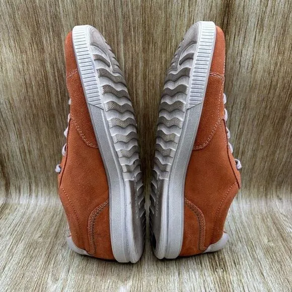 Ecco Bradley Men's EU‎ 47 US 13 Comfort Lace Up Orange White Sneakers Shoes