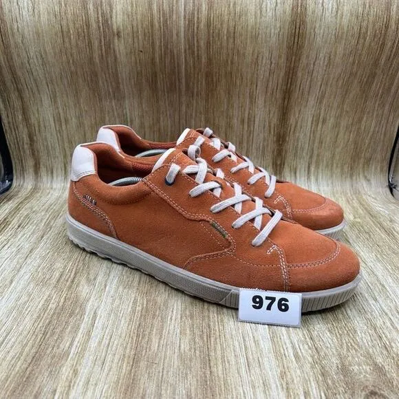 Ecco Bradley Men's EU‎ 47 US 13 Comfort Lace Up Orange White Sneakers Shoes