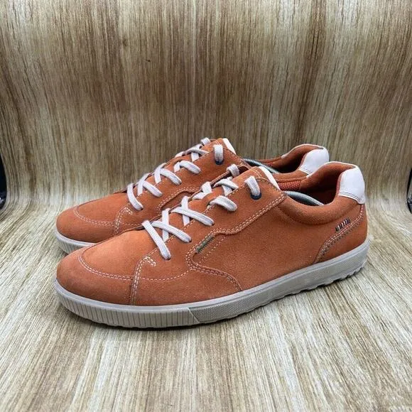 Ecco Bradley Men's EU‎ 47 US 13 Comfort Lace Up Orange White Sneakers Shoes