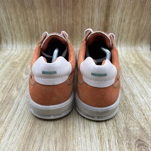 Ecco Bradley Men's EU‎ 47 US 13 Comfort Lace Up Orange White Sneakers Shoes