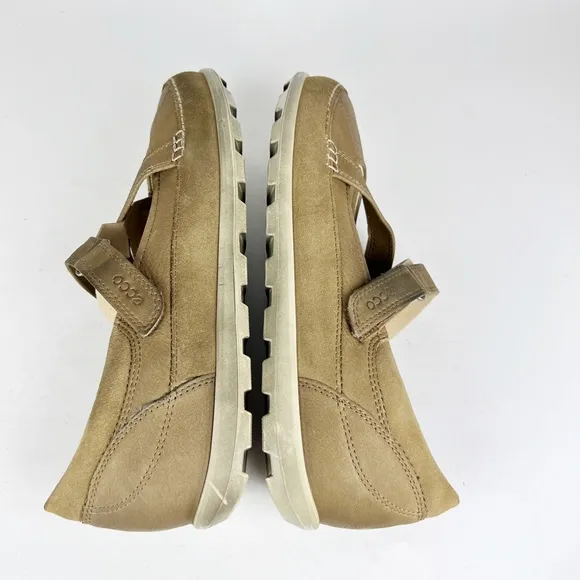 Ecco Cayla Womens Mary Jane Comfort Shoes Crisscross Navajo Brown Leather 41