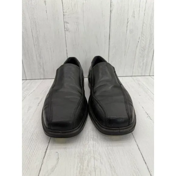 ecco Helsinki Black Slip On Leather Loafers Men's EUR 46 US 12 Comfort Shoes