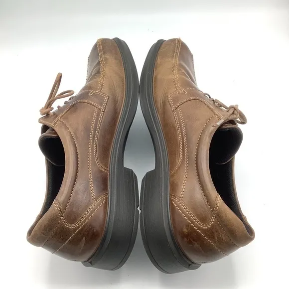 ECCO Helsinki Men's Brown Leather Bicycle Toe Lace-Up Dress Casual Shoes…