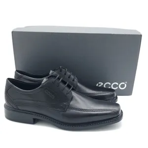 ECCO Men's New Jersey Lace-Up Dress Shoes Black Leather 51514 Size 6-6.5 EU 40