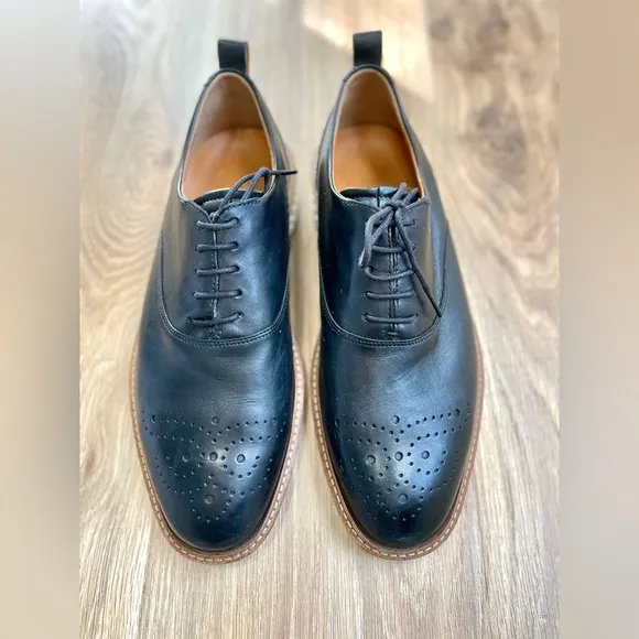 ECCO MEN'S ST 1 HYBRID OXFORD WING SHOE BLACK 83684401001 Size 10.5 EUC