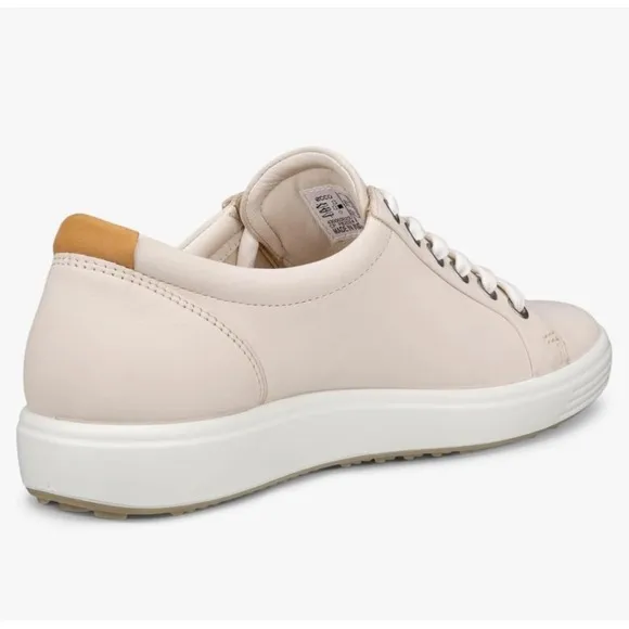 Ecco Soft 7 Leather Sneakers Extra Width Casual Walking Shoes EU41 US10 NWOT