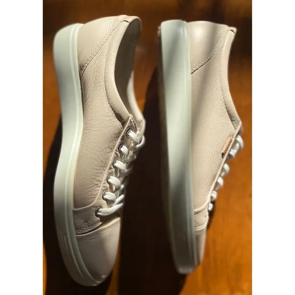 Ecco Soft 7 Leather Sneakers Extra Width Casual Walking Shoes EU41 US10 NWOT