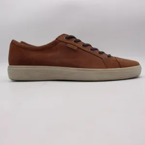 ECCO Soft 7 Men's Size US 16 Brown Leather Casual Sneakers Lace Up Shoes