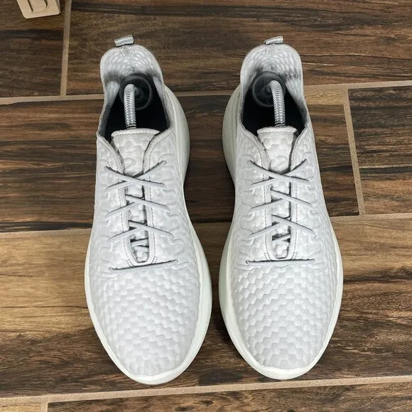 Ecco Therap Womens Size EU 41 Shoes Concrete Gray Leather Casual Sneakers