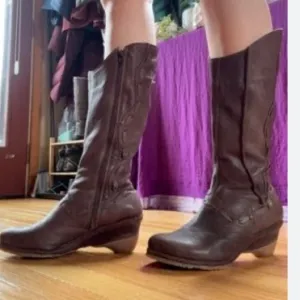 El Naturalista Papua Knee-High Genuine Leather Brown Boots Size 42 Granola Girl