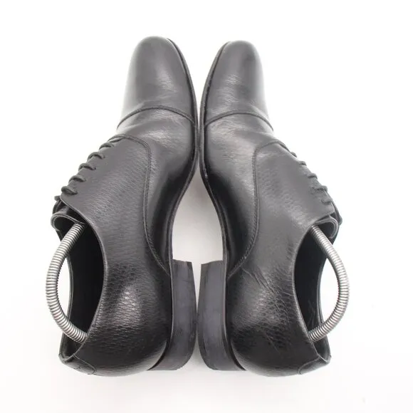 Emporio Armani Men's EU Size 42 Black Leather Dress Shoes Lace Up Italy