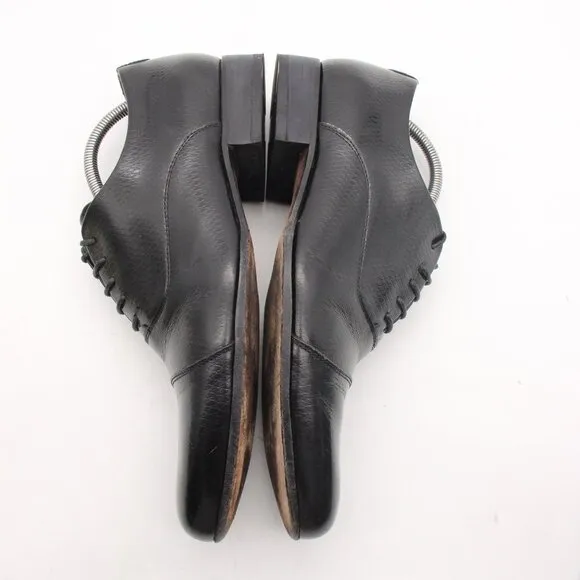 Emporio Armani Men's EU Size 42 Black Leather Dress Shoes Lace Up Italy