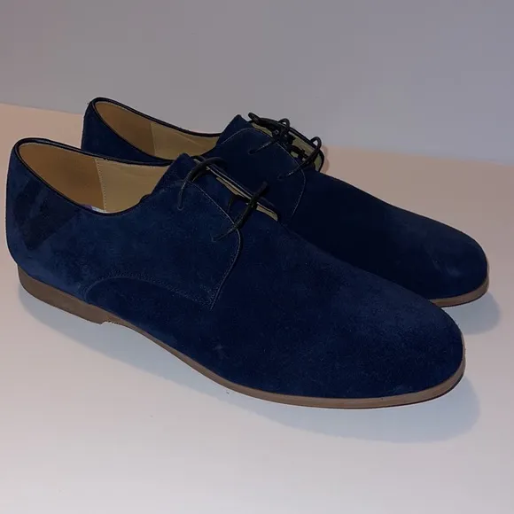 ENGLISH LAUNDRY Jason Suede Derby Navy Shoes size 13