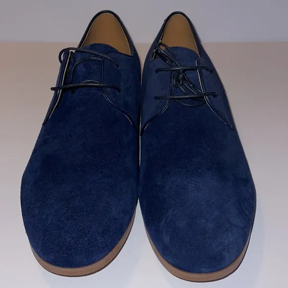 ENGLISH LAUNDRY Jason Suede Derby Navy Shoes size 13