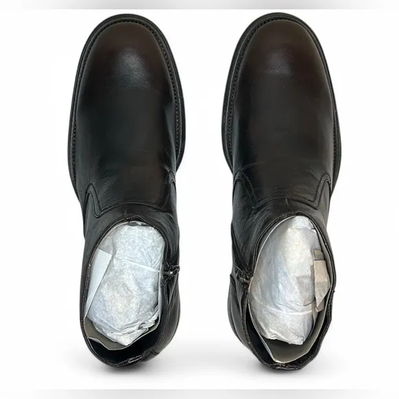 Etto Ballini Mens Zip-Up Leather Boots (size 12, Lichi Brown)  | Brand New.