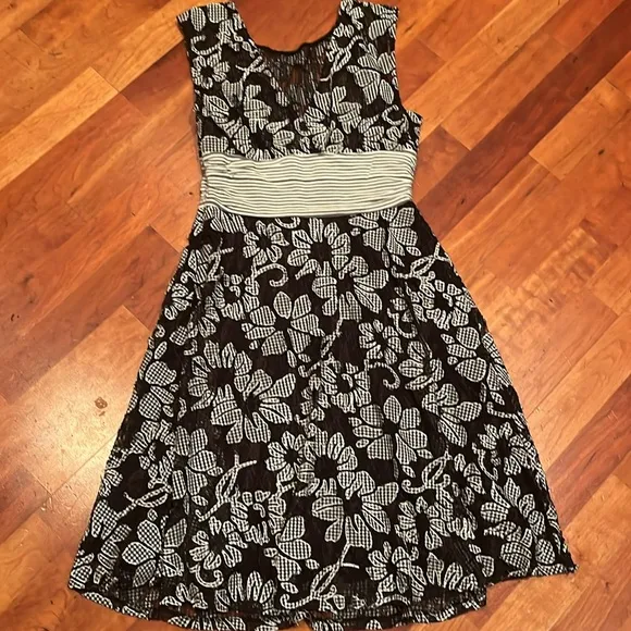 EUC Anthropologie Moulinette Soueur Floral Cut Outs Embroidered onto Lace Dress