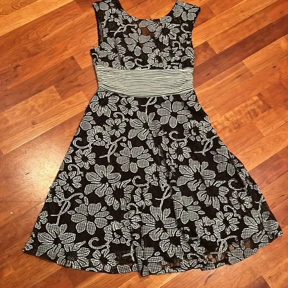 EUC Anthropologie Moulinette Soueur Floral Cut Outs Embroidered onto Lace Dress