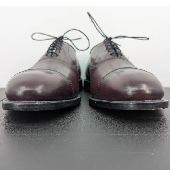 EUC Vintage Burgundy Allen Edmonds Park Avenue Cap Toe Oxford Dress Shoes Sz 11