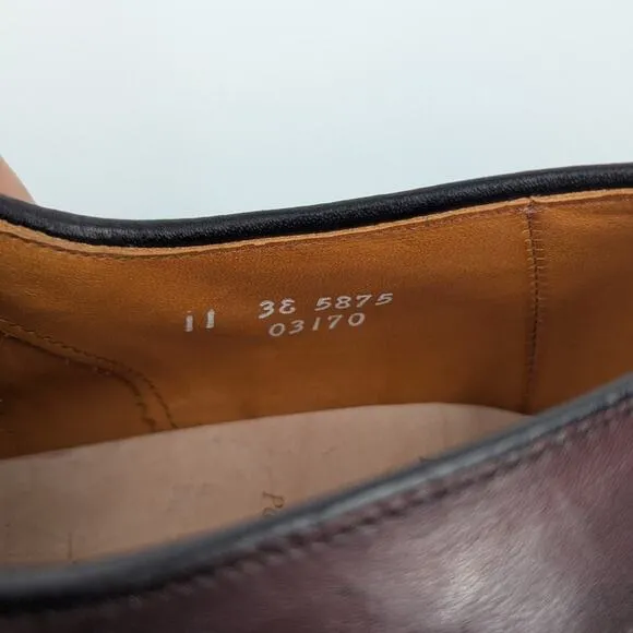 EUC Vintage Burgundy Allen Edmonds Park Avenue Cap Toe Oxford Dress Shoes Sz 11