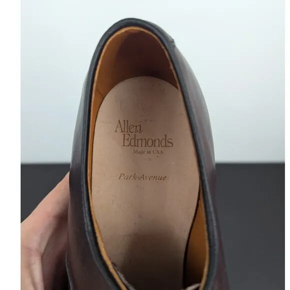 EUC Vintage Burgundy Allen Edmonds Park Avenue Cap Toe Oxford Dress Shoes Sz 11