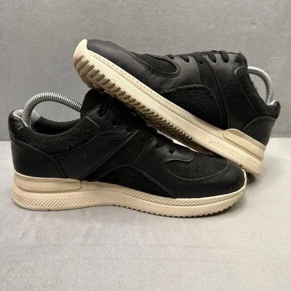 Everane The Trainer Womens Size 10 Shoes Black/Off White Leather Athletic