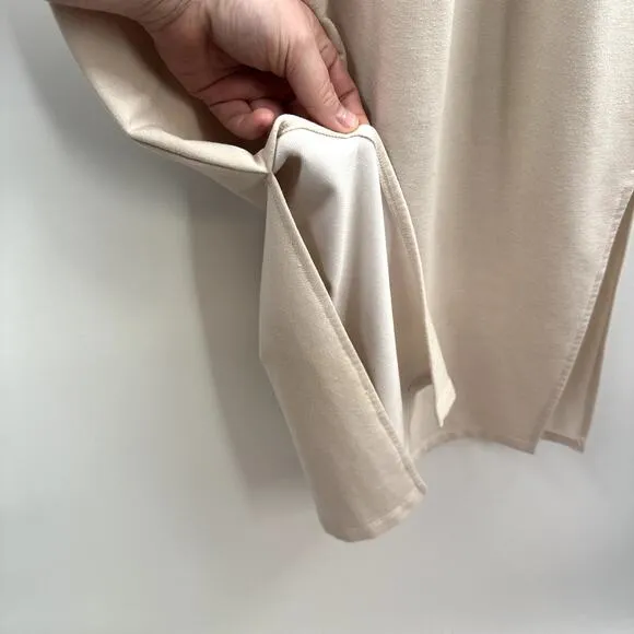 Evereve Kiara Cream T Shirt Tie Waist Midi Dress Size Medium