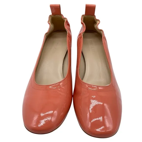 Everlane Womens Shoes The Day Heel 8 Coral Patent Leather Italy Sleek Feminine
