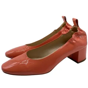Everlane Womens Shoes The Day Heel 8 Coral Patent Leather Italy Sleek Feminine