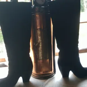 F. KNEE HIGH SUEDE Nearly New Black Suede Boots by Designer Aldo