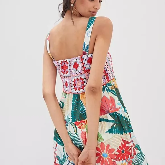 FARM Rio Crochet Mini Dress L