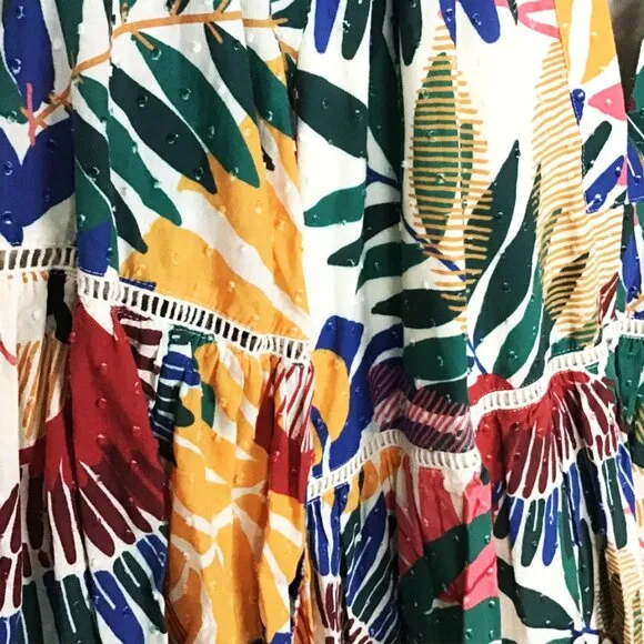 Farm Rio Off White Macaw Mini Dress NWOT