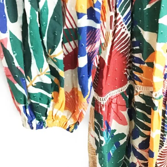 Farm Rio Off White Macaw Mini Dress NWOT