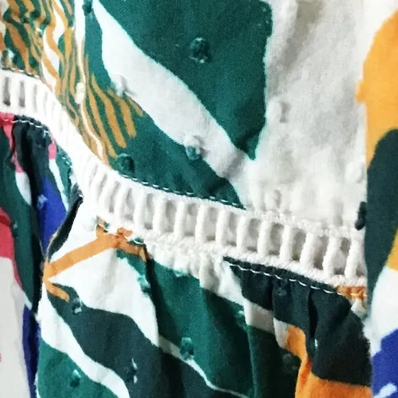 Farm Rio Off White Macaw Mini Dress NWOT