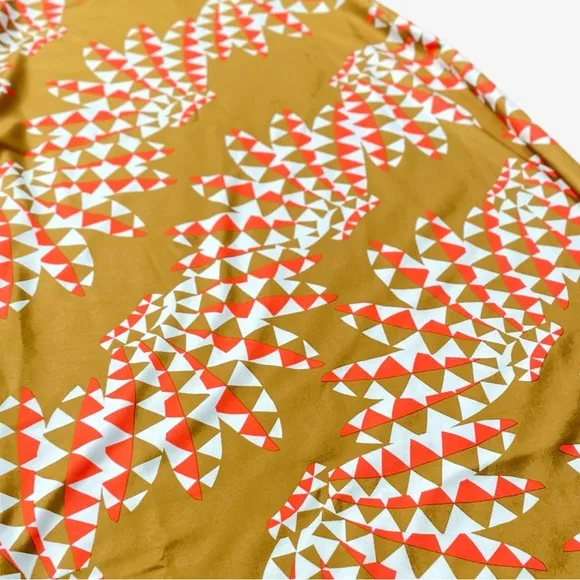 FARM Rio x Adidas Psychadelic Wave Cut Out Midi Dress Victory Gold White XS NWT