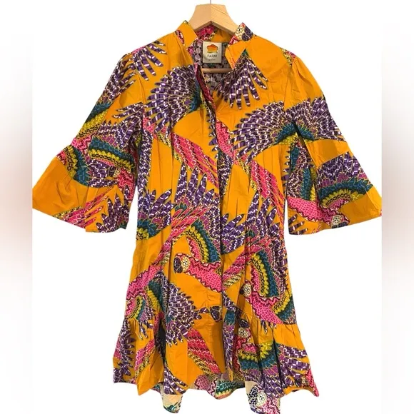 ✨FARM RIO✨Beaded Macaws Mini Dress