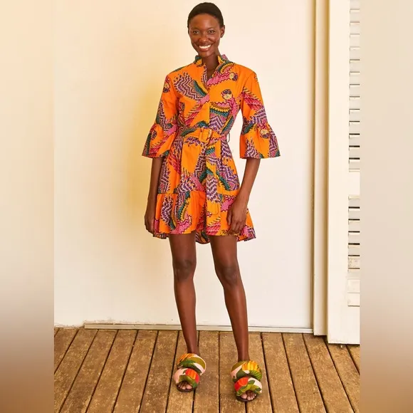 ✨FARM RIO✨Beaded Macaws Mini Dress